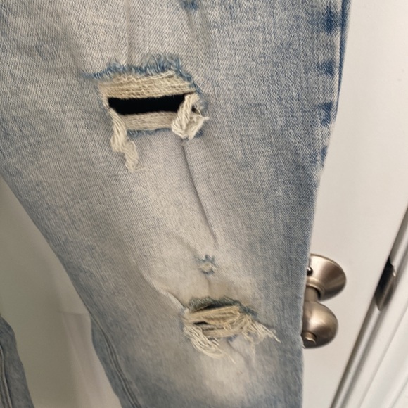 Old Navy jeans light blue size 12 power, slim, straight high rise, worn once - Picture 6 of 7